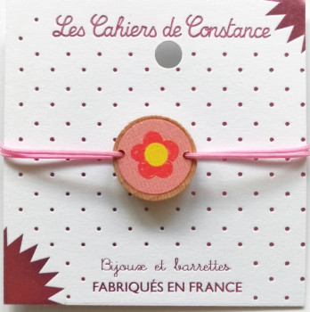 Bracelet fleur rose