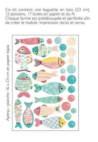 Mobile poissons « Pop pastel »