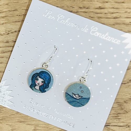 Petites boucles pendantes Ondine