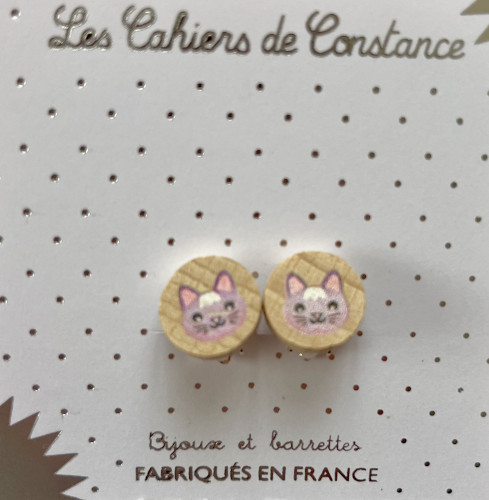 Boucles d'oreilles Clip Chat