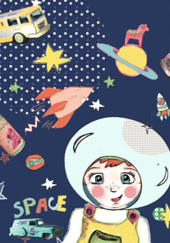 Carte « Space boy »